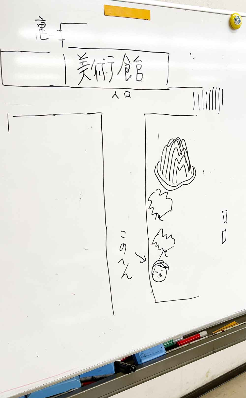 ふくやま美術館の野外スケッチの画像