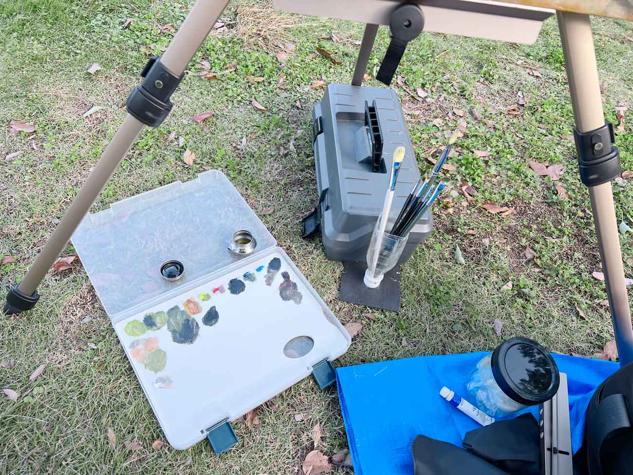 ふくやま美術館の野外スケッチの画像